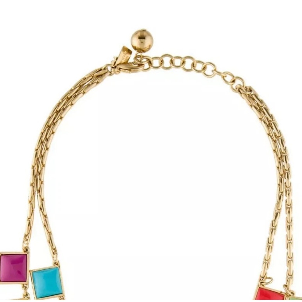 Kate Spade Gold Plated Necklace Tutti Frutti multicolored bubbles NWT 18” - Picture 9 of 11